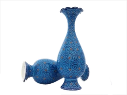 گلدان میناکاری اسماعیلی طرح اسلیمی(20 سانتی) – Enamel vase