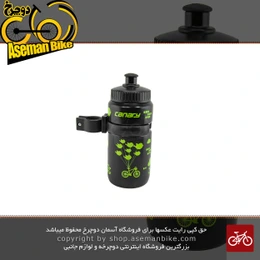 قمقمه و بست قمقمه بچه گانه قناری مدل 9-۱۵۱۳۴ مشکی Bottle And Clamps for Kids Bicycle Canary