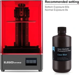 رزین رنگ آبی شفاف 1000 گرمی ELEGOO 3D Printer Resin – ارسال 10 الی 15 روز کاری